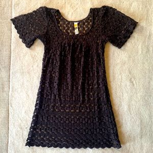 Pretty brown crochet bathing suit coverup.